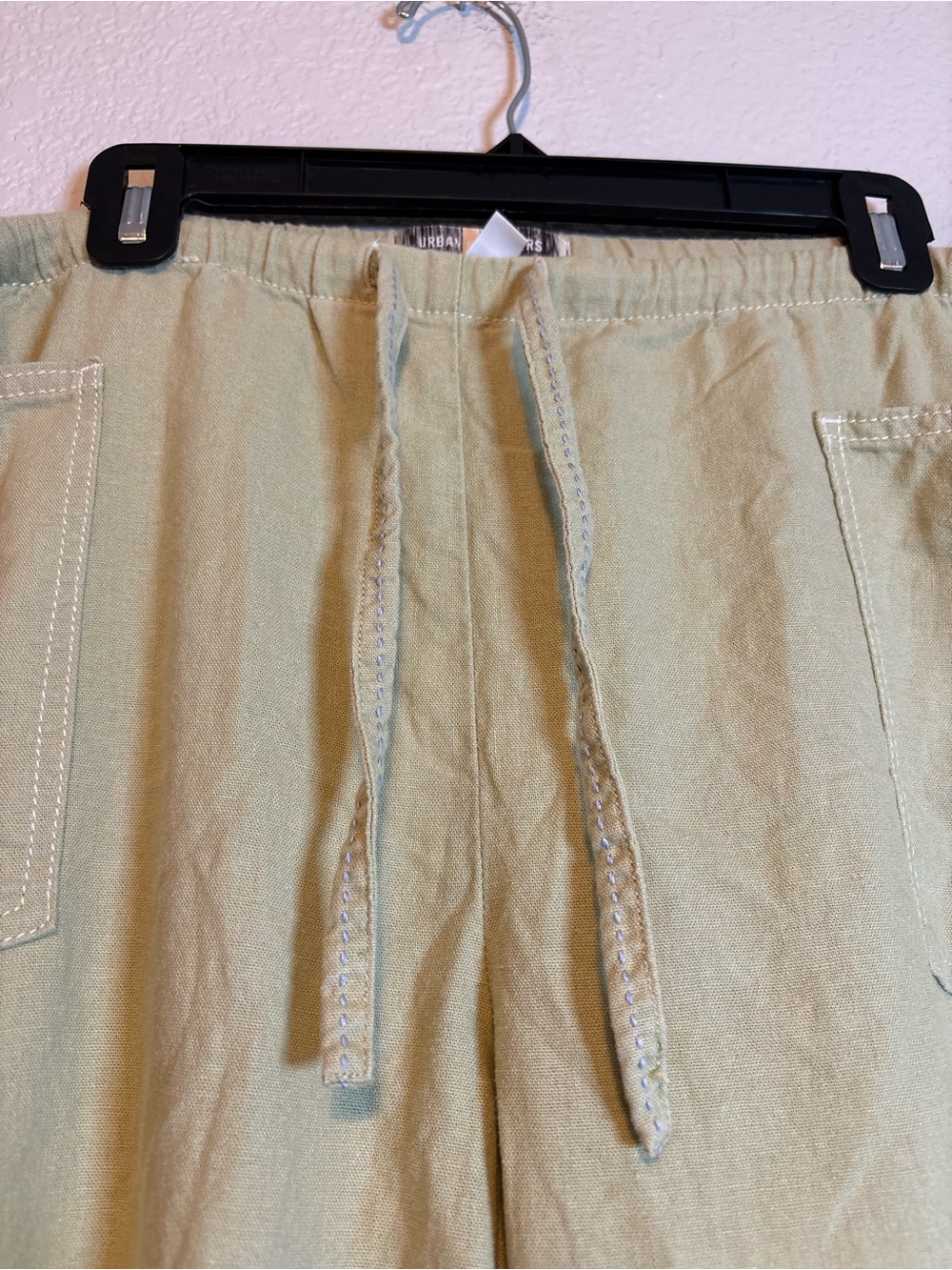 BDG Olive Five-Pocket Linen Pants Urban Outfitters Olive Green - Picture 6 of 11